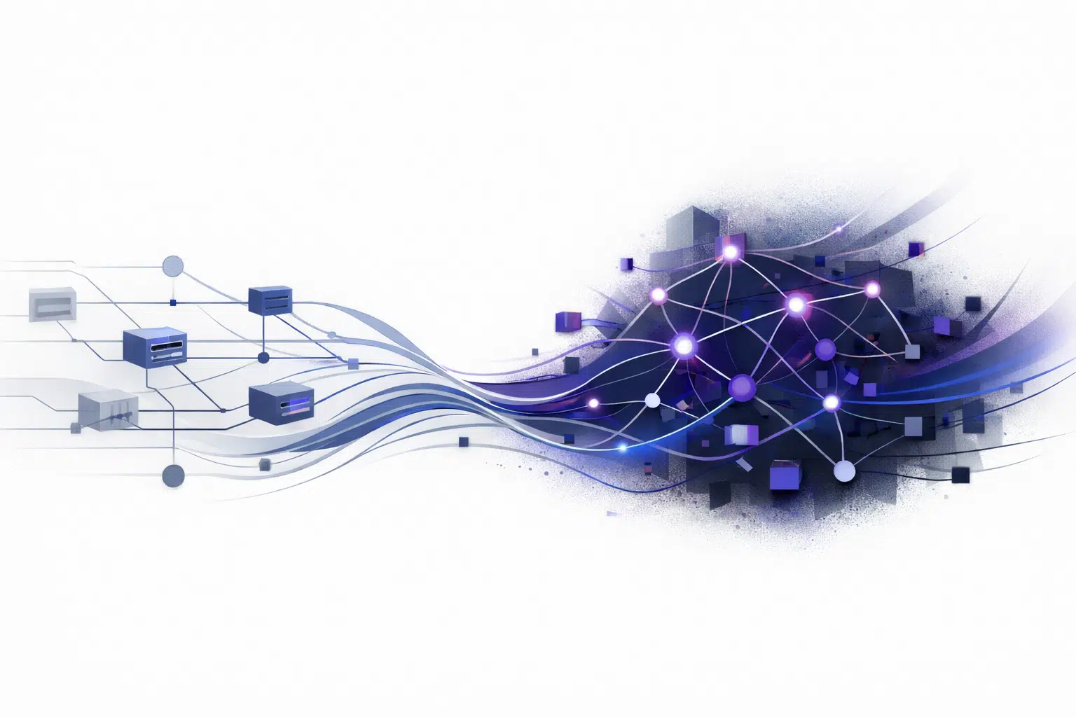 Illustration éditoriale représentant le chaos organisé du Product & Delivery chez Netflix, avec des systèmes interconnectés sous tension mais résilients, symbolisant responsabilité, apprentissage et robustesse organisationnelle.